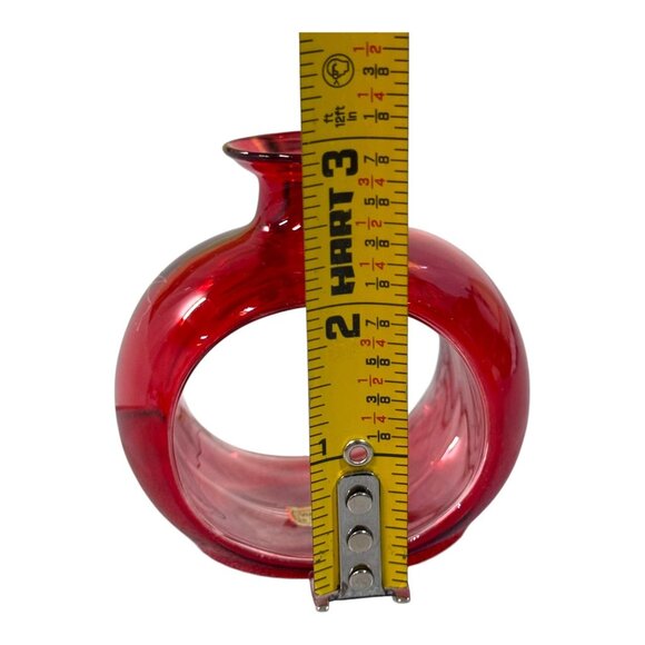 Holiday Red & Green Napkin Ring Bud Vases Set Of 6 Christmas MCM Table Accents - Picture 3 of 10